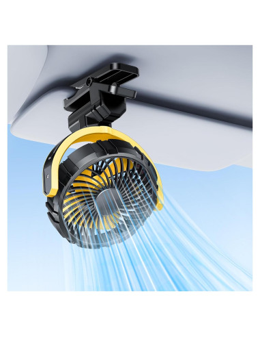 Ventilador de Coche HIYJEN 5V USB Batería 2000mAh Silencioso