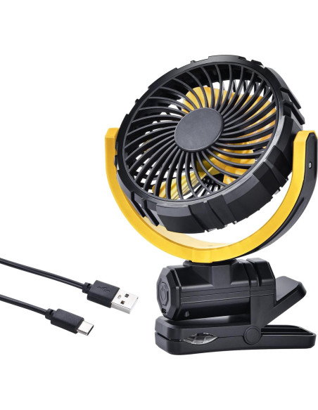 Ventilador de Coche HIYJEN 5V USB Batería 2000mAh Silencioso