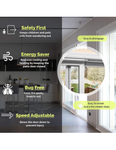 Cierre de puerta corrediza Slideback autoclosed 5-6 pies pesado 2