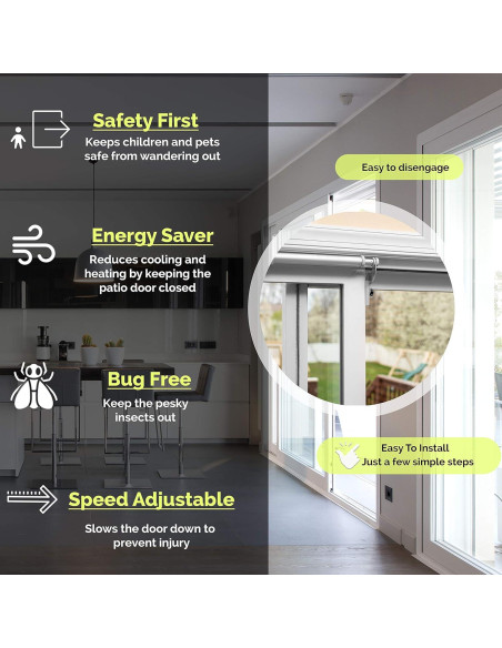 Cierre de puerta corrediza Slideback autoclosed 5-6 pies pesado