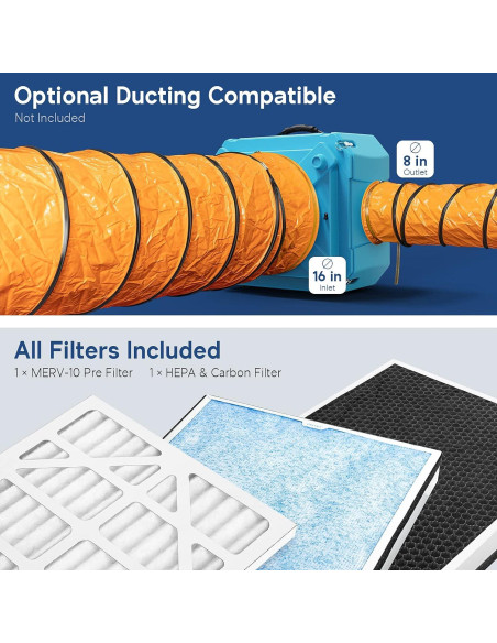 Purificador de Aire ALORAIR HEPA 550 con Filtro MERV-10