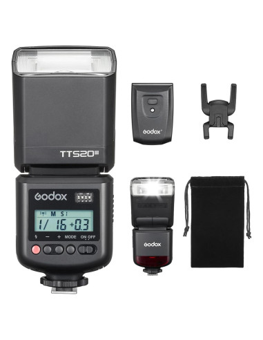 Flash Godox TT520III Universal Manual GN33 para Cámara