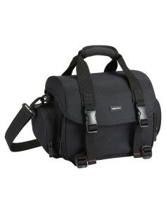 Bolsa Grande para Gadget DSLR Amazon Basics Negra Interior Naranja