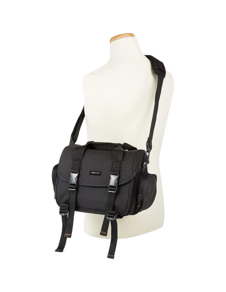 Bolsa Grande para Gadget DSLR Amazon Basics Negra Interior Naranja