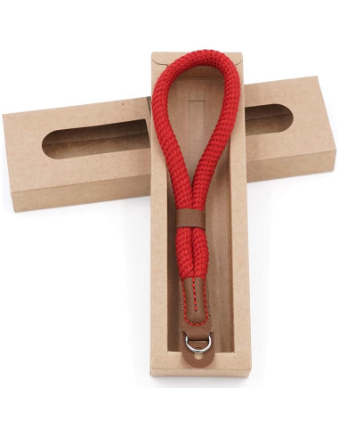 Correa de Muñeca de Algodón WMWL para Cámara DSLR y Sin Espejo - Rojo