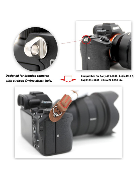 Correa de Muñeca de Algodón WMWL para Cámara DSLR y Sin Espejo - Rojo