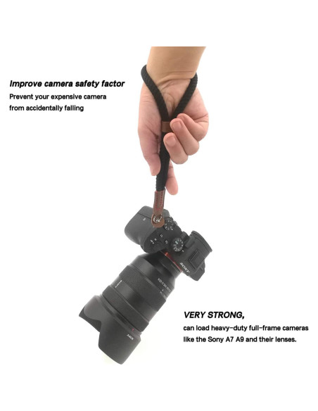 Correa de Muñeca de Algodón WMWL para Cámara DSLR y Sin Espejo - Rojo