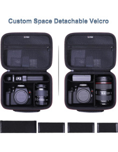 Funda de cámara Canon y otras marcas con divisores - Negro 2