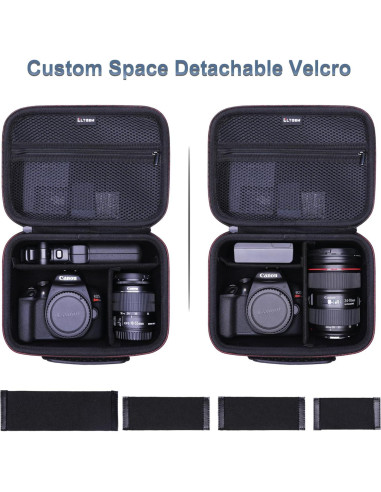 Funda de cámara Canon y otras marcas con divisores - Negro