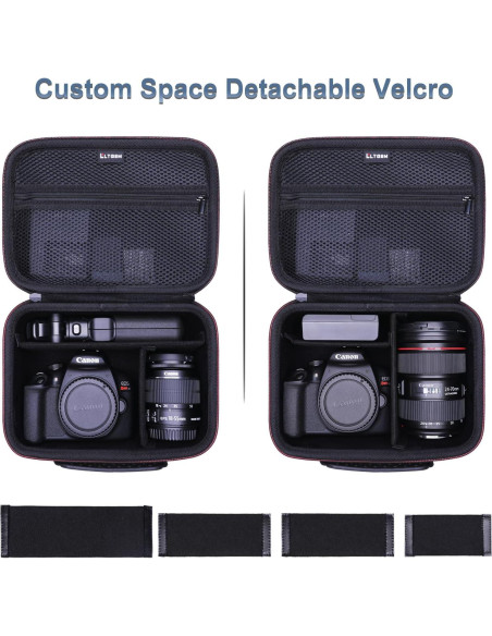 Funda de cámara Canon y otras marcas con divisores - Negro