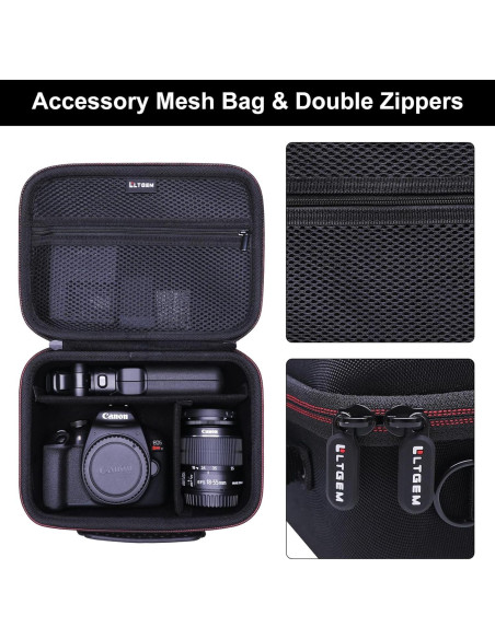 Funda de cámara Canon y otras marcas con divisores - Negro