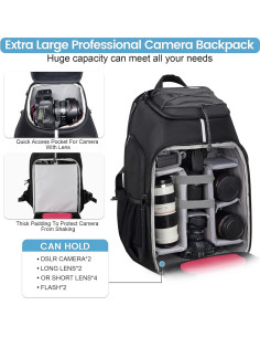 Mochila para Cámara Endurax 3X Grande DSLR Impermeable 2