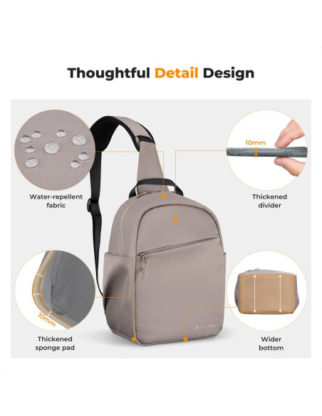 Bolsa Cruzada para Cámara K&F Concept 5L Gris Rosa