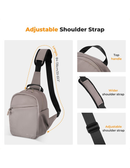 Bolsa Cruzada para Cámara K&F Concept 5L Gris Rosa