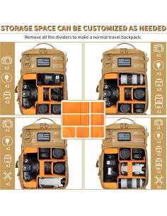 Mochila para cámara TORIBIO 30x20x44 cm impermeable 2