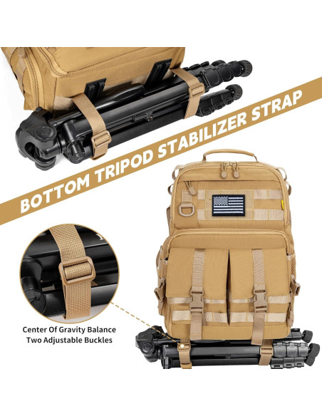 Mochila para cámara TORIBIO 30x20x44 cm impermeable