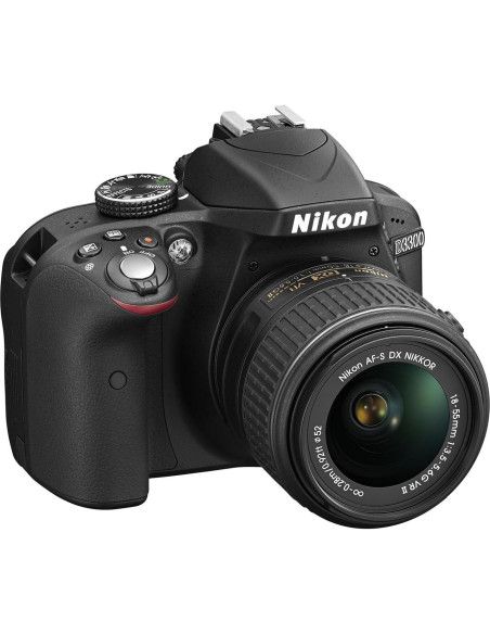 Cámara DSLR Nikon D3300 24.2 MP HD 1080p - Negro