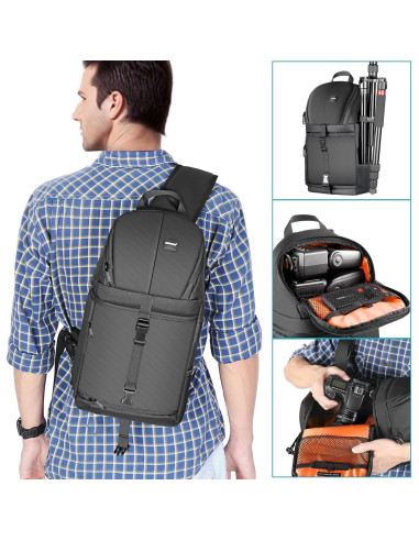 Mochila Sling Profesional Neewer para Cámara DSLR y Accesorios