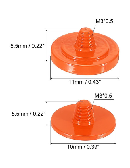 Botón de Disparo PATIKIL 2 Pack Cobre Puro Naranja