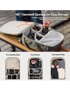 Mochila para cámara PGYTECH OneGo Lite 22L resistente al agua 2