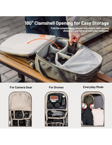 Mochila para cámara PGYTECH OneGo Lite 22L resistente al agua