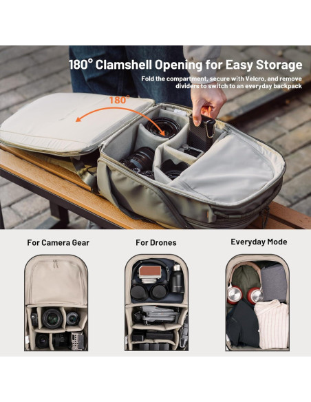 Mochila para cámara PGYTECH OneGo Lite 22L resistente al agua