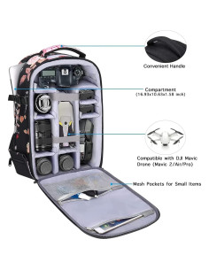 Mochila para cámara MOSISO negra DSLR/SLR resistente al agua 2