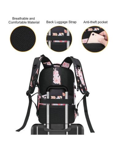 Mochila para cámara MOSISO negra DSLR/SLR resistente al agua