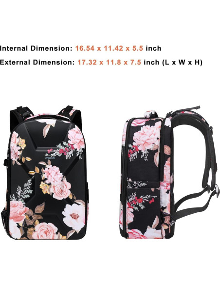 Mochila para cámara MOSISO negra DSLR/SLR resistente al agua