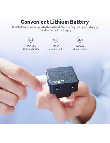 Flash Godox iM20 Mini Speedlite 440 Flashes Batería Litio