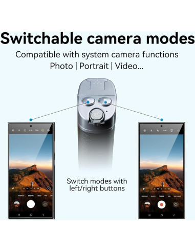 Mango Selfie Stick TELESIN Bluetooth 30cm Control Remoto