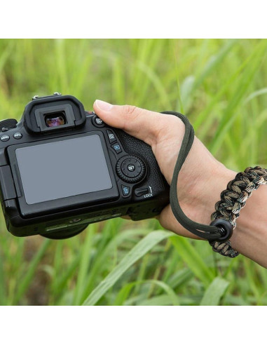 Correa de Muñeca para Cámara Nylon Ajustable Camuflaje