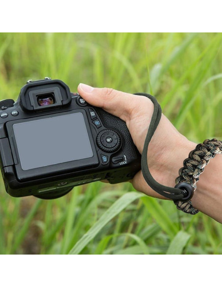 Correa de Muñeca para Cámara Nylon Ajustable Camuflaje