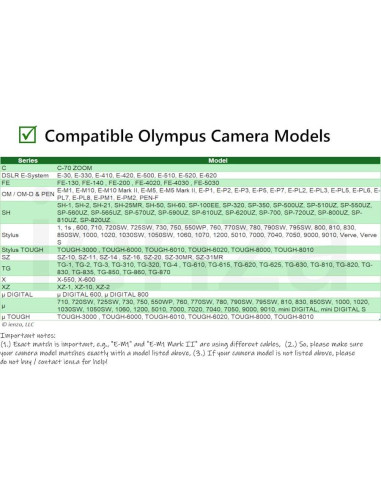 Cable USB-C a CB-USB5/CB-USB6 para cámaras Olympus 1.37m