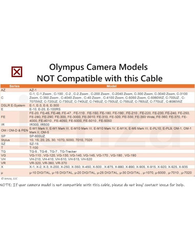 Cable USB-C a CB-USB5/CB-USB6 para cámaras Olympus 1.37m