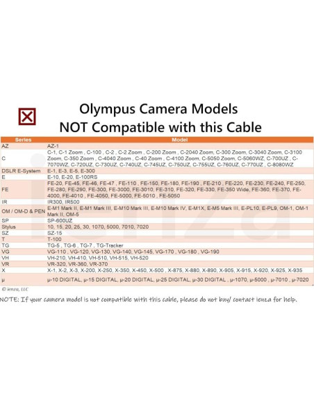 Cable USB-C a CB-USB5/CB-USB6 para cámaras Olympus 1.37m