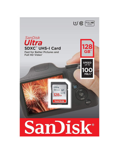 Tarjeta SD SanDisk Ultra 128GB UHS-I para Cámaras Olympus
