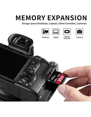 Tarjeta SD 512GB UHS-II V60 U3 Clase 10 Alta Velocidad