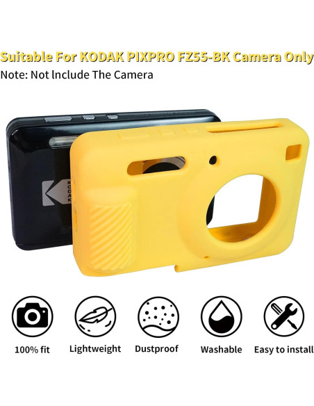 Funda de Cámara Easy Hood para KODAK PIXPRO FZ55 Amarillo
