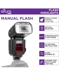 Flash de cámara Altura Photo AP-UNV2 para DSLR y sin espejo 2