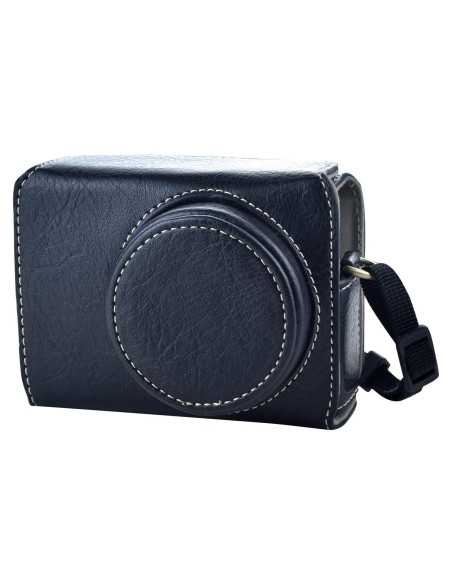 Funda de cámara de cuero PU Rieibi para Ricoh GR III/GR IIIx - Negro