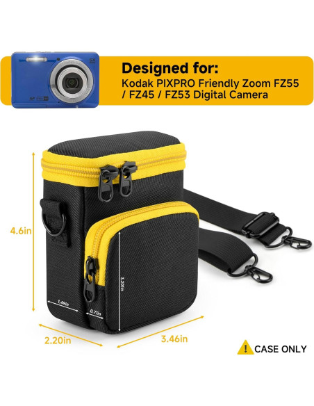 Funda de viaje para cámara Kodak PIXPRO FZ55/FZ53 16MP negra