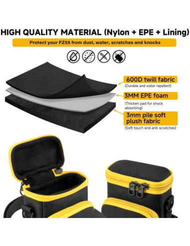 Funda de viaje para cámara Kodak PIXPRO FZ55/FZ53 16MP negra