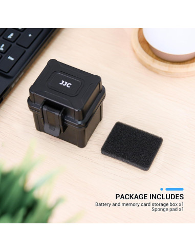 Estuche JJC para 4 Baterías de Cámara y Tarjetas de Memoria