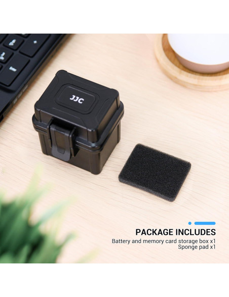 Estuche JJC para 4 Baterías de Cámara y Tarjetas de Memoria