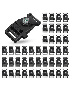 Jexine 50 Clips de Hebilla de Compás para Pulseras de Paracord