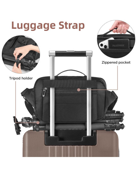 Bolsa de Mensajero para Cámara VISIO CA Impermeable 32x13x19.8cm