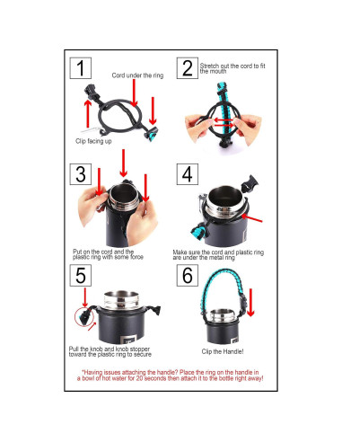 Manija Paracord IRON FLASK para Botellas de Boca Ancha