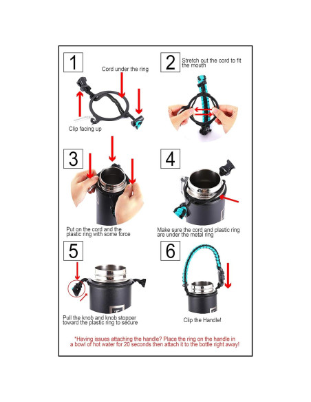 Manija Paracord IRON FLASK para Botellas de Boca Ancha