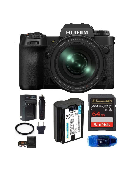 Cámara Sin Espejo Fujifilm X-H2 con Lente 16-80mm y Accesorios